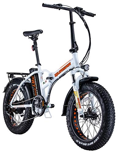 Mountain bike elettrica pieghevoles : giordanoshop Fat-Bike Bicicletta Elettrica Pieghevole a Pedalata Assistita 20" 250W NCX Moto Quasar Bianca
