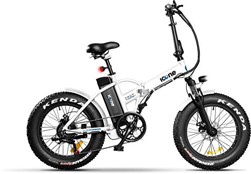 Mountain bike elettrica pieghevoles : Icon.e Bici Elettrica Pieghevole Navy 250W White Gioventù Unisex, Bianca, no size