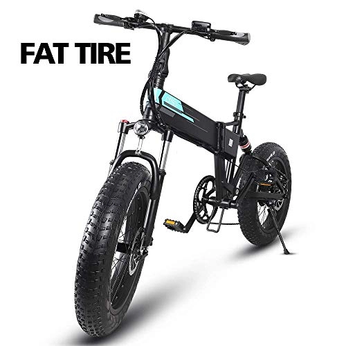 Mountain bike elettrica pieghevoles : Kugoo Electric Bike, 50 Miles with Electric Assistance, Folding Ebike, 7 Speed Transmission System, Aluminum Alloy Frame, City Mountain Bike Booster with Removable Battery And LCD Screen