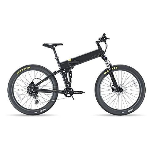 Mountain bike elettrica pieghevoles : Legend Etna, Bicicletta Elettrica da Montagna Unisex Adulto, Nero Onyx, Batteria 36V 10.4Ah (374.4Wh), Autonomia 80 km
