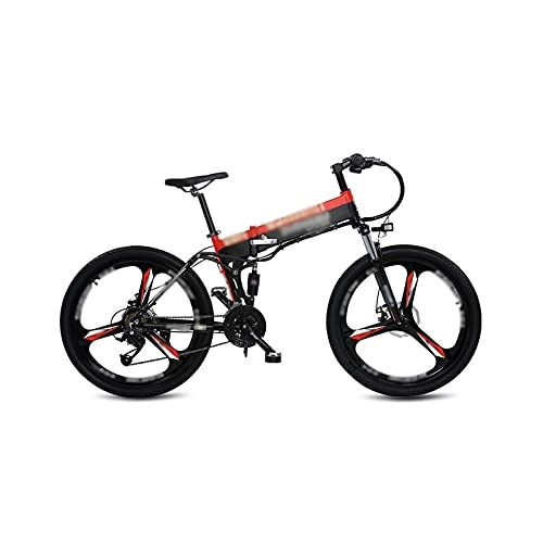 Mountain bike elettrica pieghevoles : Liangsujian Bici elettrica 400W48V10ah Montagna elettrica della Bici della Bicicletta Spiaggia / Neve Bicicletta Pieghevole e Bici per Adulti (Color : Red)