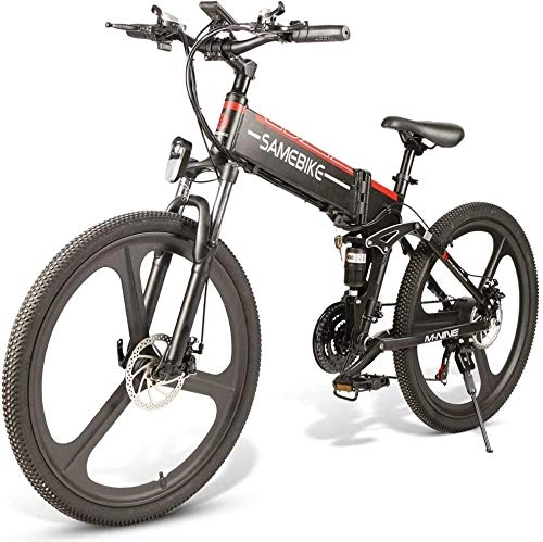 Mountain bike elettrica pieghevoles : LLYU Elettrico Mountain Bike, 350W E-Bike 26" in Alluminio Bicicletta elettrica for Adulti con la Bicicletta Rimovibile 48V 8AH agli ioni di Litio 21 velocità Gears Elettrico