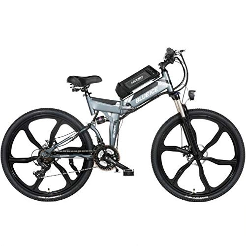Mountain bike elettrica pieghevoles : LXLTLB 26 Pollici E-Bike Mountain Bike Unisex 48V Grande capacità Batteria al Litio Bici Elettrica da Pieghevole Bicicletta da Montagna Speed Assist