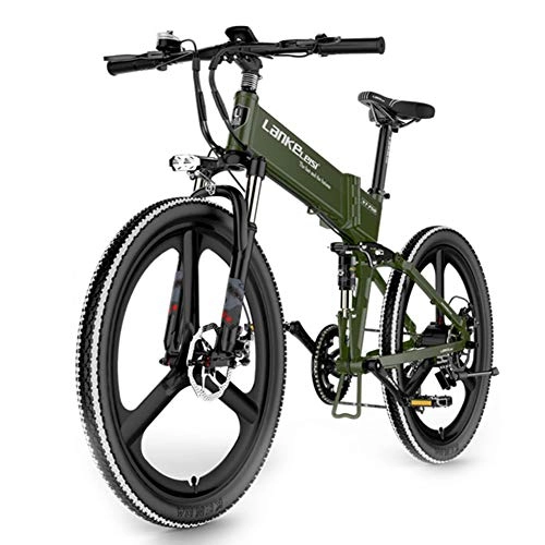 Mountain bike elettrica pieghevoles : LY Mountain Bike Elettrica 26, Army-Green