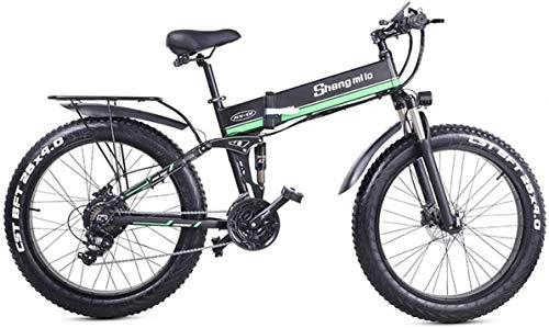 Mountain bike elettrica pieghevoles : MX01 1000W Forte elettrica Neve Bici, 5-Grade Pedal Assist Sensor, 21 velocit Fat Bike, 48V Extra Large Batteria E Bici (Colore: Rosso, Dimensione: 1000W 14.5Ah) plm46