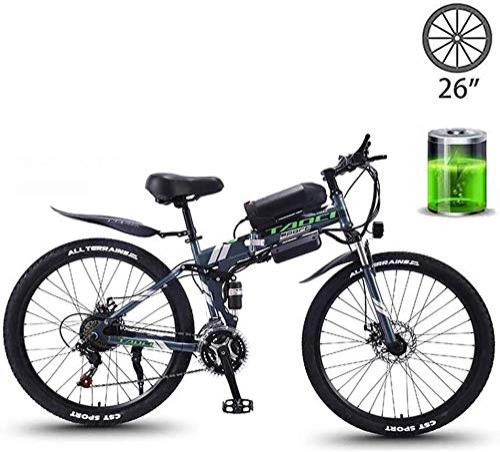 Mountain bike elettrica pieghevoles : Qinmo Bicicletta elettrica, elettrica E-Bike Mountain Bike for Adulti con 350W 36V 13Ah agli ioni di Litio 26inch MTB for la Corsa Esterna (Nero)
