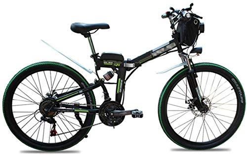 Mountain bike elettrica pieghevoles : RDJM Bici Elettriche per Adulti, Bicicletta Pieghevole da 26", 500 W, Mountain Bike in lega di alluminio, E-Bike a sospensione completa con trasmissione professionale a 7 velocità