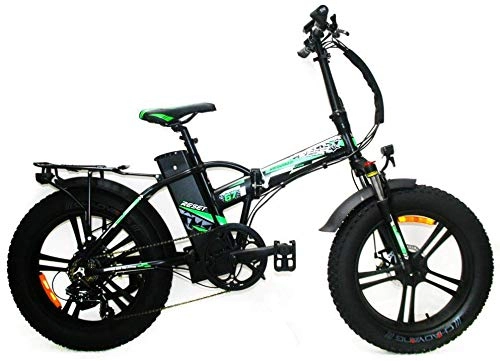 Mountain bike elettrica pieghevoles : Reset Fat-Bike Bicicletta Elettrica Pieghevole a Pedalata Assistita 20" 250W Redwood Nero e Verde
