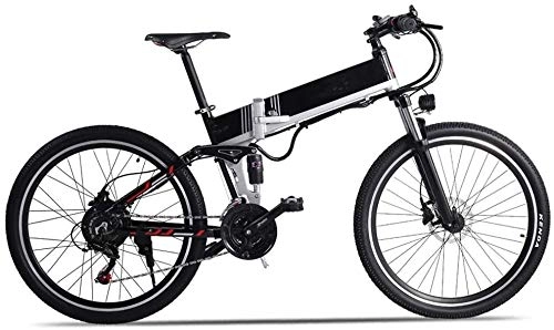 Mountain bike elettrica pieghevoles : RVTYR Sospensione M80 500W 48V10.4AH Bici di Montagna elettrica Completa Bici elettrica Pieghevole (Color : 500w+Spare Battery)