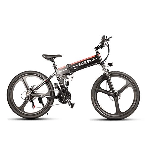 Mountain bike elettrica pieghevoles : SHIJING LO26 350W Bici del ciclomotore Elettrico Smart Folding Bike 10.4Ah 48V 30 kmh Luce velocità Max