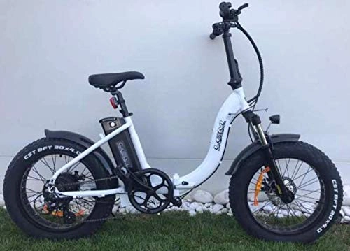 Mountain bike elettrica pieghevoles : Tecnobike Shop Bici elettrica a pedalata assistita Z-Tech ZT-89-B Folding Etna Pieghevole 500W (Bianco)