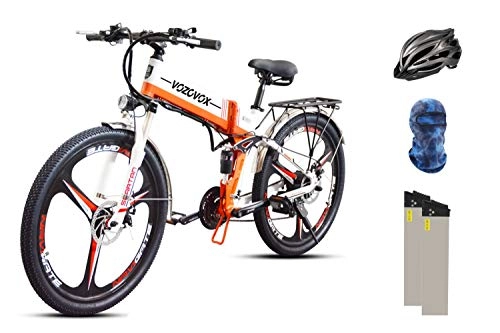 Mountain bike elettrica pieghevoles : VOZCVOX Bicicletta Elettrica Pieghevole, Motore 250W, Batteria Ion Litio, Freni a Disco Idraulici, Unisex Adulto