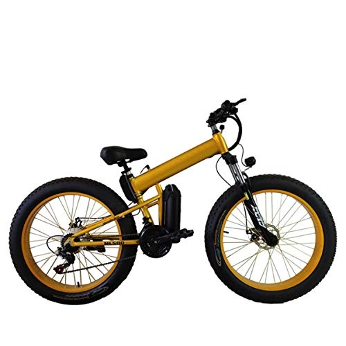 Mountain bike elettrica pieghevoles : WJH Elettrico Mountain Bike, 500W 26 '' Bicicletta elettrica con Rimovibile 36V 8AH / 12 AH agli ioni di Litio per Gli Adulti, 21 velocità Shifter, 48v