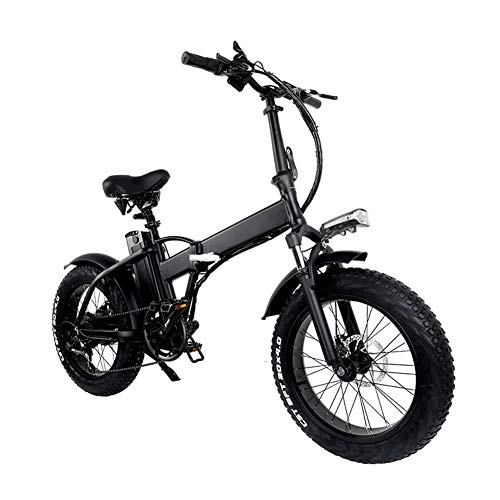 Mountain bike elettrica pieghevoles : WM Bicicletta elettrica per Adulti 20 * 4.0 Pollici Bicicletta elettrica Pieghevole in Lega di Alluminio 48v15a Batteria al Litio 500w Mountain Bike Potente ATV