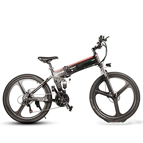 Mountain bike elettrica pieghevoles : XMIMI Mountain Bike Multifunzionale Multifunzionale Pieghevole da 48V per ciclomotore da 48 V per Auto elettriche al Litio
