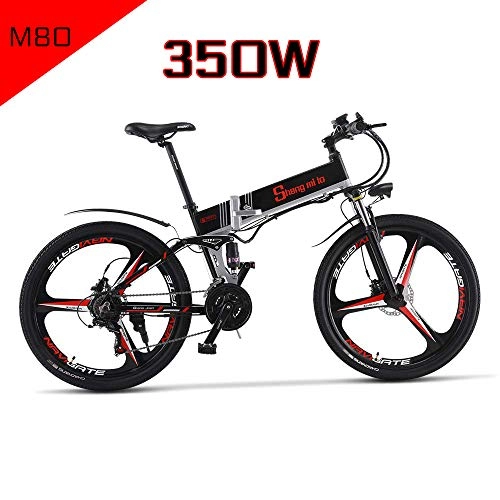 Mountain bike elettrica pieghevoles : XXCY 500w / 350w Bici elettrica da Montagna Mens ebike Bicicletta Pieghevole MTB Shimano 21 velocità (26'(350w))