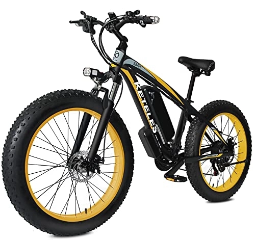 Mountain bike elettriches : 26" Bicicletta Elettrica E-Bike, E-Mountain Bike con 48V 17.5Ah Li-Batteria, Bici Elettrica Bike con 4.0 Fat Tire per Adulto Uomo e Donna, Shimano a 21 marce