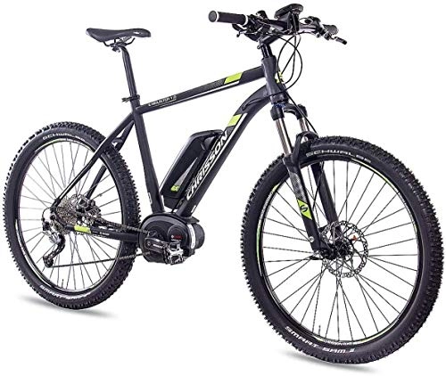 Mountain bike elettriches : 27.5 pollici e-bike mountain bike - E-Mounter 1.0 Nero 52 centimetri - bici elettrica, bicicletta elettrica per gli uomini e le donne con la linea prestazioni del motore 250W, 63Nm - comp.