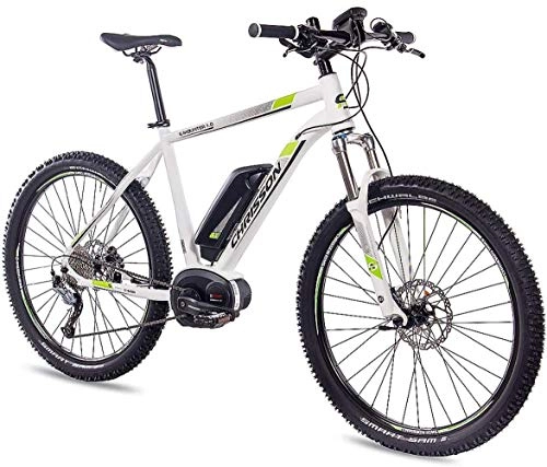 Mountain bike elettriches : 27.5 pollici E-mountain bike Bosch - E-Mounter 1.0 Bianco 44 centimetri - bici elettrica, elettrico per gli uomini e le donne in bicicletta con la linea Bosch prestazioni del motore 250W.