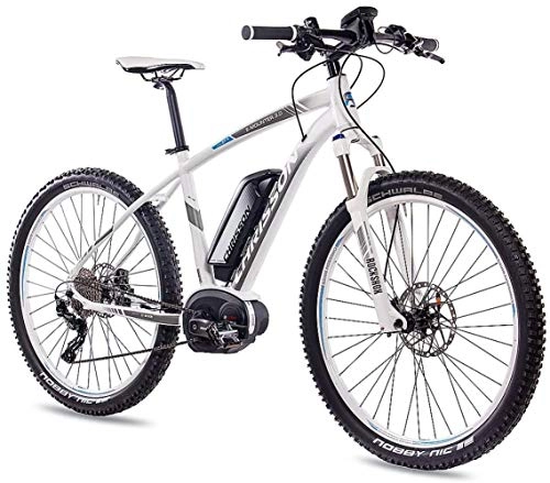 Mountain bike elettriches : 27.5 pollici E-mountain bike Bosch - E-Mounter 3.0 Bianco 52 centimetri - bici elettrica, bicicletta elettrica per gli uomini e le donne - Bosch Motore linea performance CX 250W, 75nm - i.