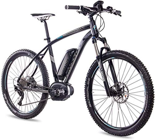 Mountain bike elettriches : 27.5 pollici E-mountain bike Bosch - E-Mounter 3.0 nero - bici elettrica, elettrico per gli uomini e le donne in bicicletta - Bosch motore linea di prestazioni CX 250W, 75 Nm - calcolator.