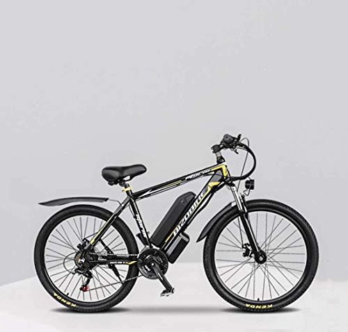 Mountain bike elettriches : Adulti 26 inch Electric Mountain Bike, 350W 48V Batteria al Litio Lega di Alluminio Bicicletta elettrica, Display LCD 27 velocità con, 14AH