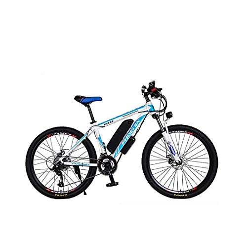 Mountain bike elettriches : Adulti 26 inch Electric Mountain Bike, 36V 13.6AH Batteria al Litio Bicicletta elettrica, con Serratura / Fender / Span Fascio Bag / Torcia / gonfiaggio, B, 21 Speed