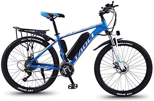Mountain bike elettriches : Adulti elettrica bici elettrica Mountain bike, lega di alluminio Biciclette All Terrain, 26" 36V 350W 13Ah rimovibile agli ioni di litio, smart Montagna-bici for la Mens, (Color : Blue 1)