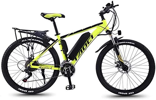 Mountain bike elettriches : Adulti elettrica bici elettrica Mountain bike, lega di alluminio Biciclette All Terrain, 26" 36V 350W 13Ah rimovibile agli ioni di litio, smart Montagna-bici for la Mens, (Color : Yellow 1)