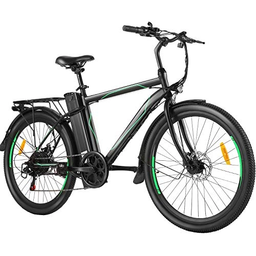 Mountain bike elettriches : ANCHEER Bicicletta elettrica 27"eBike con Batteria al Litio Shimano a 22 velocità per Mountain Bike da 36 V 8 Ah
