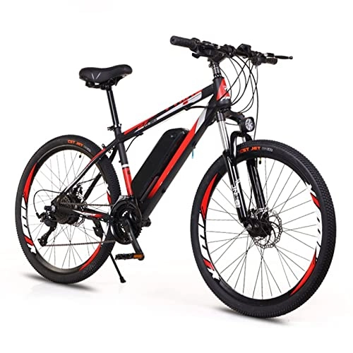 Mountain bike elettriches : AWJ Bici elettrica per Adulti 250W 36V Batteria al Litio Mountain Bike elettrica 27 velocità Bicicletta Fuoristrada elettrica