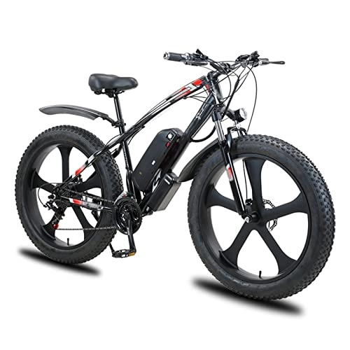 Mountain bike elettriches : AWJ Bici elettriche per Adulti Bici elettrica da 1000 W per Adulti 28 mph 264.0 Fat Tire 48V Batteria al Litio 12Ah Bicicletta elettrica da Neve