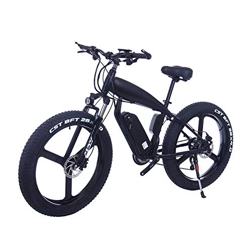 Mountain bike elettriches : AZUOYI 26" Bicicletta Elettrica Pieghevole, 350W Bici Elettriche al Lavoro, Batteria 48V 10Ah, Cambio Shimano 21 velocit / 7 velocit, E-Bike para Adultos, Nero