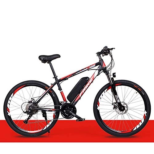 Mountain bike elettriches : AZUOYI Bicicletta Elettrica 250W 35Km / H 26 Pollici Uomini Donne Mountain Bike 36V 10AH Batteria al Litio A 27 velocità Freno A Disco, A