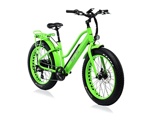 Mountain bike elettriches : BAD BIKE | EVO FAT 250W - Made in Italy - E-Bike Bici Elettrica Pedalata Assistita per Adulto Unisex - Batteria Rimovibile al Litio - Bicicletta per Città e Strade di Campagna (Verde Fluo)
