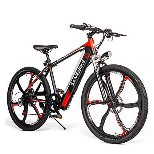 Mountain bike elettriches : Bici da Montagna Elettrica, 26 Pollici Mountain Bike per Adulti 350 W 48 V 8ah, Biciclette Elettriche Uomini Donne I Shimano 7 Speed ​​Shift(Color:Black 1)