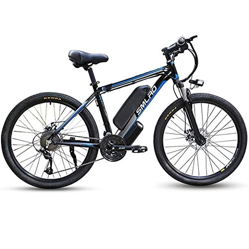 Mountain bike elettriches : Bici Elettrica 1000W, 26" Mountain Bike Elettrica con Batteria Rimovibile 48V / 13AH, Fat Bike Elettrica Cambio Shimano 21 velocità, Fino a 45km / h(EU Warehouse), blue