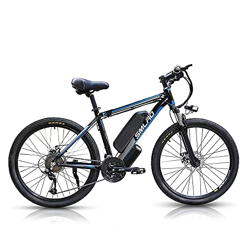 Mountain bike elettriches : Bici Elettrica 1000W, 26-Zoll e-MTB con Batteria Rimovibile 48V 13Ah, Shimano Cambio a 21 Velocità, Massima Velocità:45km / h, 3 - Modalità di Guida - Spedita dalla Polonia, blue