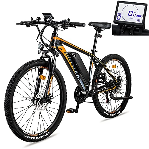 Mountain bike elettriches : Bici Elettrica 250W Mountain Bike Elettrica per 26 Pollici, Batteria Rimovibile 36V / 10.4AH, Shimano 21 velocità, Fino a 25 km / h, 40-90 km (black)