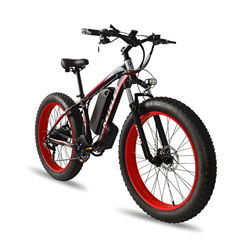 Mountain bike elettriches : Bici elettrica 48V / 15AH 26" Ebike con pneumatico grasso, batteria rimovibile, durata della batteria 55 km Capacità di carico 150 kg Mountain bike elettriche