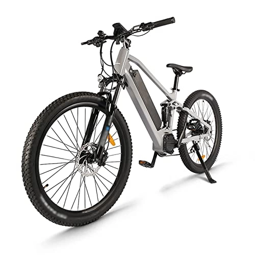 Mountain bike elettriches : Bici elettrica Adulti 750W Motore 48V 25Ah Batteria agli ioni di Litio Rimovibile 27.5'' Fat Tire Ebike Snow Beach Mountain E-Bike (Colore : Grigio)