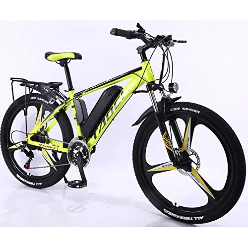 Mountain bike elettriches : Bici elettrica bici di montagna elettrica 350W bicicletta elettrica, adulti Ebike con rimovibile 10Ah batteria, professionista 27 Velocit Gears, Black yellow