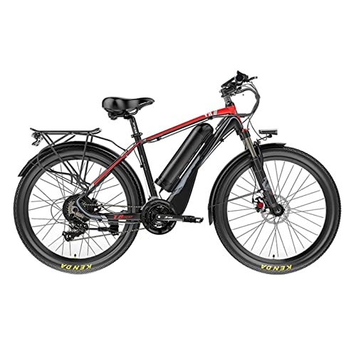 Mountain bike elettriches : Bici elettrica per adulti 500 W 48 V Mountain Electric Bike per gli uomini, ruote da 26 pollici 20 MPH Bicicletta elettrica 10ah Batteria al litio Ebike (Colore: Nero)