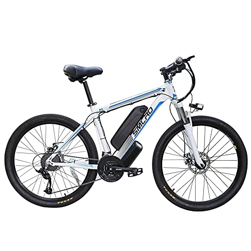 Mountain bike elettriches : Bici elettriche TAOCI per adulti, 26" 48V 250W E-Bike con batteria Shimano 10AH rimovibile a 21 velocità, velocità massima: 35 km / h, mountain bike elettrica in lega di alluminio per viaggi pendolari