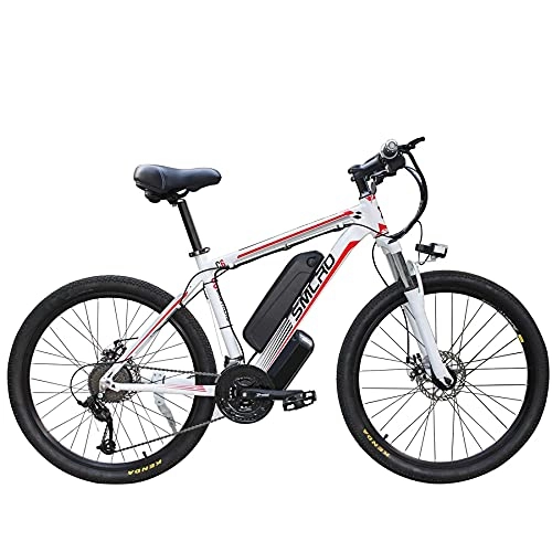 Mountain bike elettriches : Bici elettriche TAOCI per adulti, 26" 48V 350W E-Bike con batteria Shimano 10AH rimovibile a 21 velocità, velocità massima: 35 km / h, mountain bike elettrica in lega di alluminio per viaggi pendolari