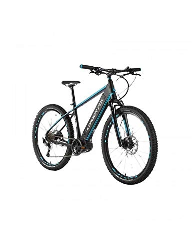 Mountain bike elettriches : Bicicletta Electrique-Vae Mountain Bike Leader Fox 27.5 Altare Motore Centrale Bafang m420 36v 17, 5 Ah Alluminio Nero Mat-Bleu 9 Marce Alivio Grigio