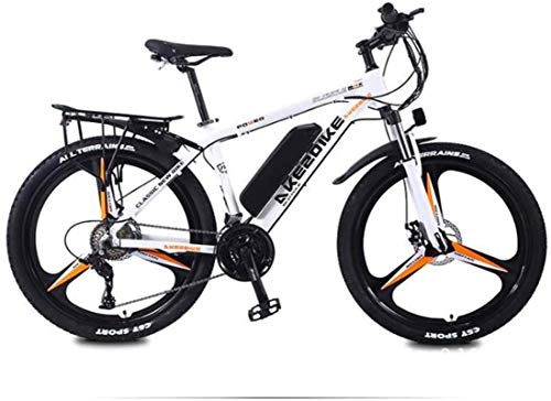 Mountain bike elettriches : Bicicletta Elettrica, Bici da montagna elettrica for adulti, batteria al litio 36 V 27 velocità bicicletta elettrica, struttura in lega di alluminio ad alta resistenza, ruote in lega di magnesio da 26