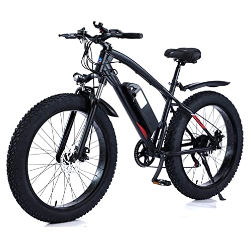 Mountain bike elettriches : Bicicletta elettrica da montagna per adulti 15, 5 Mph Bicicletta elettrica 26 * 4, 0 pollici Fat Tire Bicicletta elettrica 48W 12.5Ah Mountain E Bikes (Colore: 750W, Numero di velocità: 21)