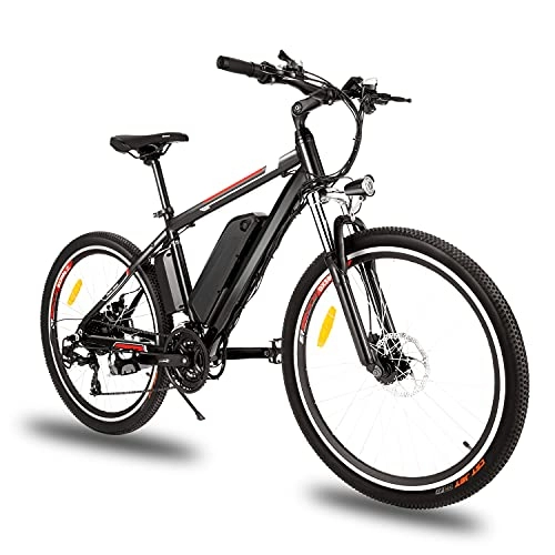 Mountain bike elettriches : Bicicletta elettrica Mountain Bike 26" 250W Bicicletta elettrica con batteria al litio rimovibile da 36 V 12, 5 Ah, Cambio a 21 velocità, 15, 6 mph, Ricarica Chilometraggio Fino a 25 Miglia