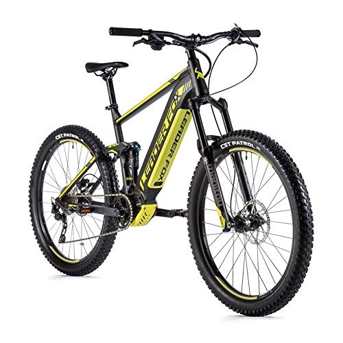 Mountain bike elettriches : Bicicletta elettrica VAE MTB Leader Fox 27 nero opaco / giallo